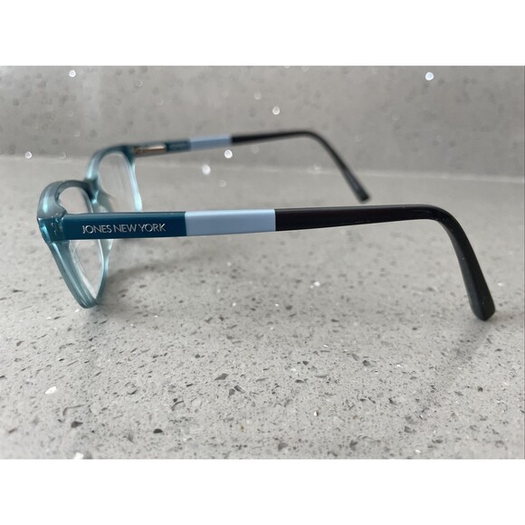 JONES NEW YORK J236 TEAL Eyeglasses Frames ONLY rectangle full rim 48-15-135 - Picture 3 of 15